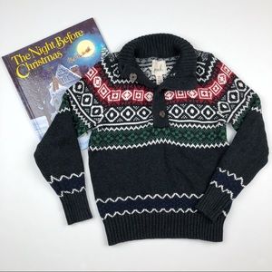 Peek... Boys Nordic Print Knit 1/2 Button Sweater